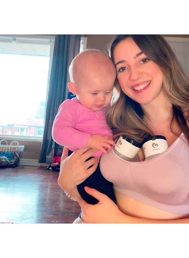 Bellababy Hands-Free Breast Pump Wearable, Touch Control LED Electric Breast Pump, Comfortable & Low Noise, 4 Modes & 9 Levels Suction, 6 oz, 2 Packs - Image 3